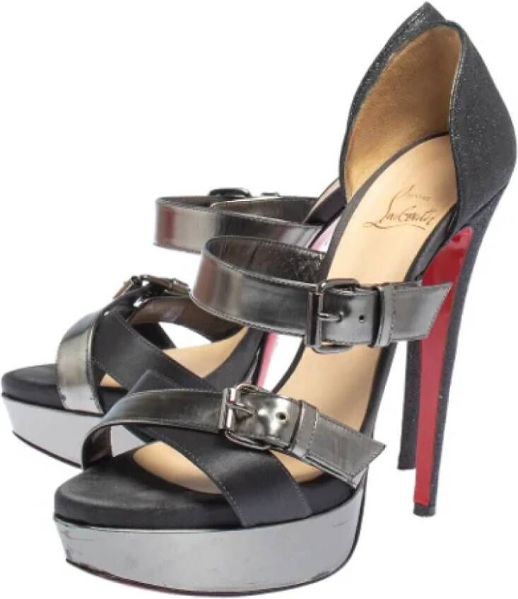 Christian Louboutin Pre-owned Leather sandals Black Dames