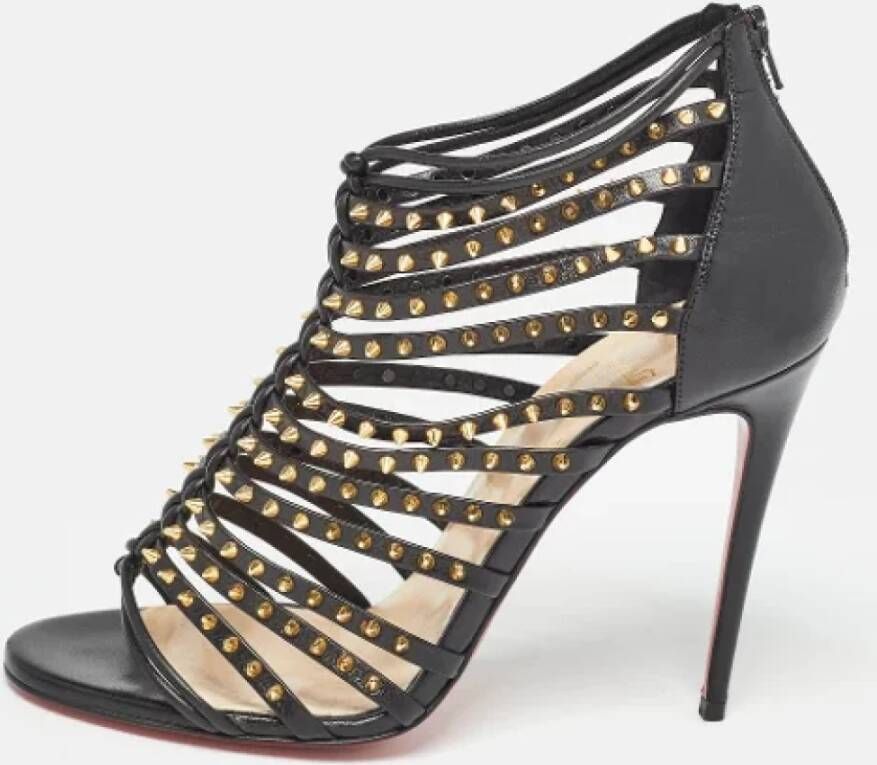 Christian Louboutin Pre-owned Leather sandals Black Dames