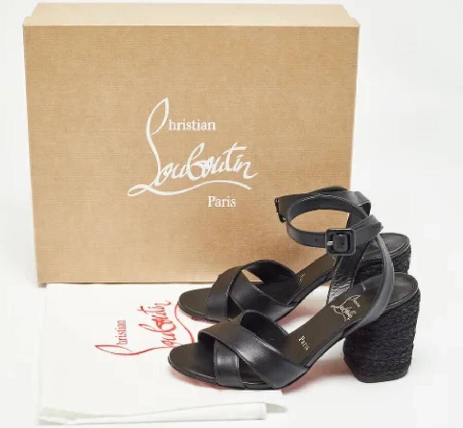 Christian Louboutin Pre-owned Leather sandals Black Dames