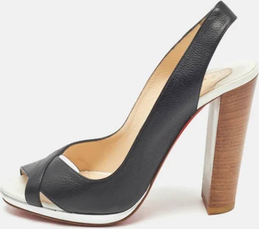 Christian Louboutin Pre-owned Leather sandals Black Dames