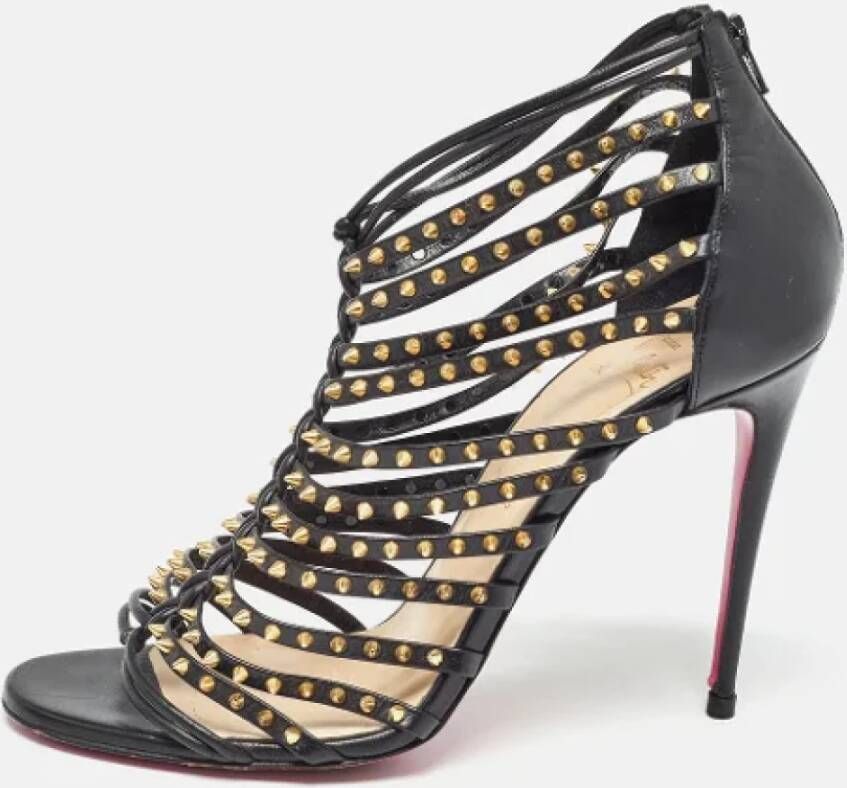 Christian Louboutin Pre-owned Leather sandals Black Dames