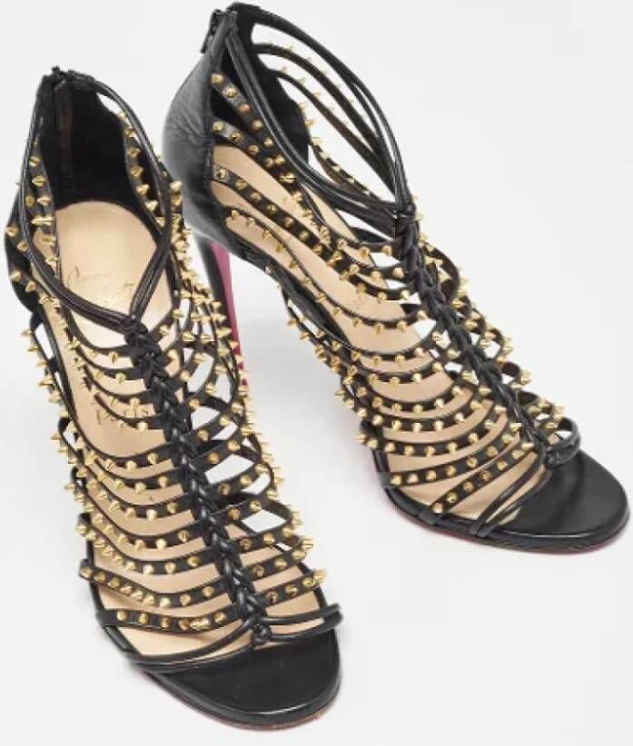 Christian Louboutin Pre-owned Leather sandals Black Dames