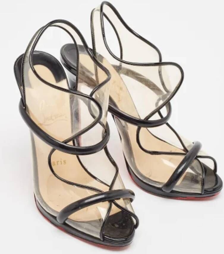 Christian Louboutin Pre-owned Leather sandals Black Dames