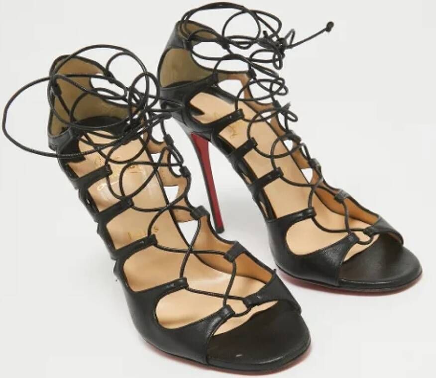 Christian Louboutin Pre-owned Leather sandals Black Dames