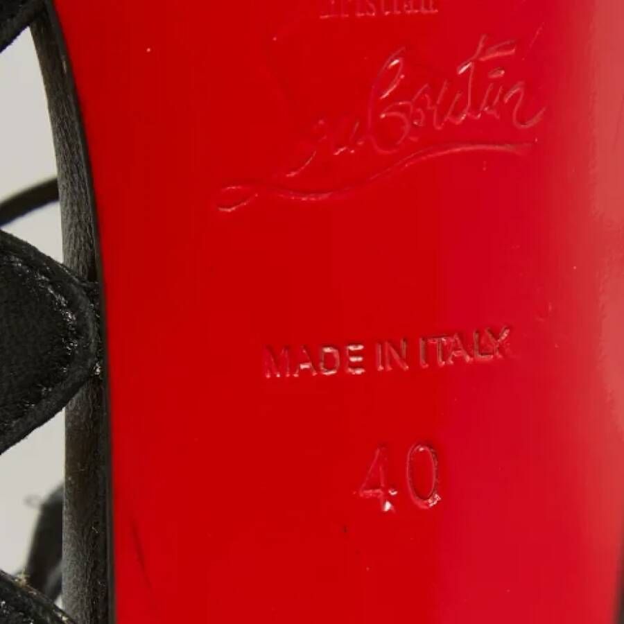 Christian Louboutin Pre-owned Leather sandals Black Dames