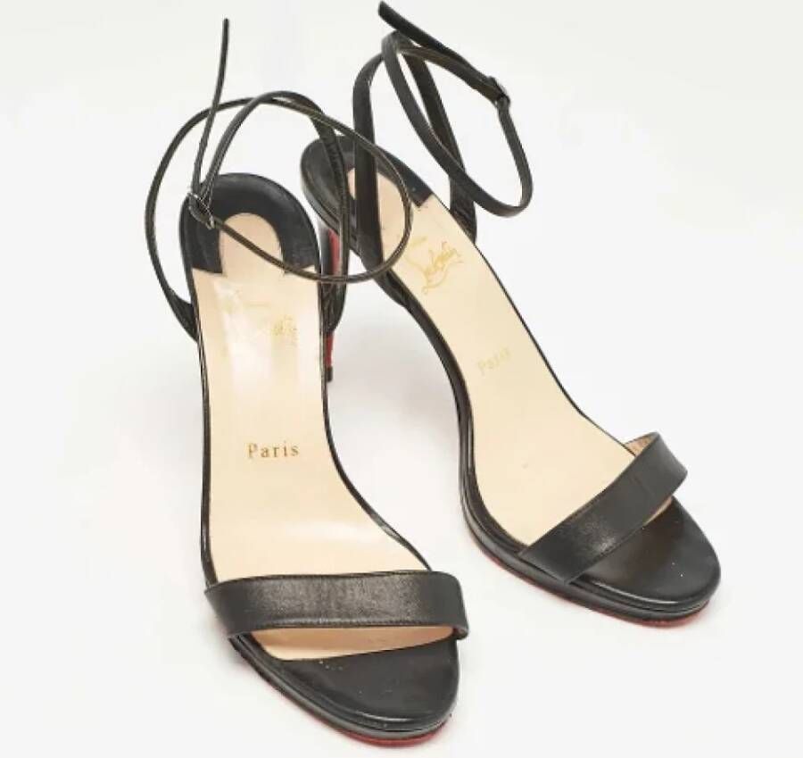 Christian Louboutin Pre-owned Leather sandals Black Dames