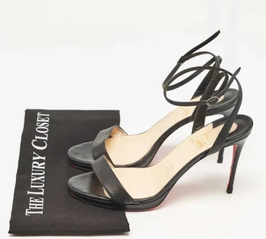 Christian Louboutin Pre-owned Leather sandals Black Dames