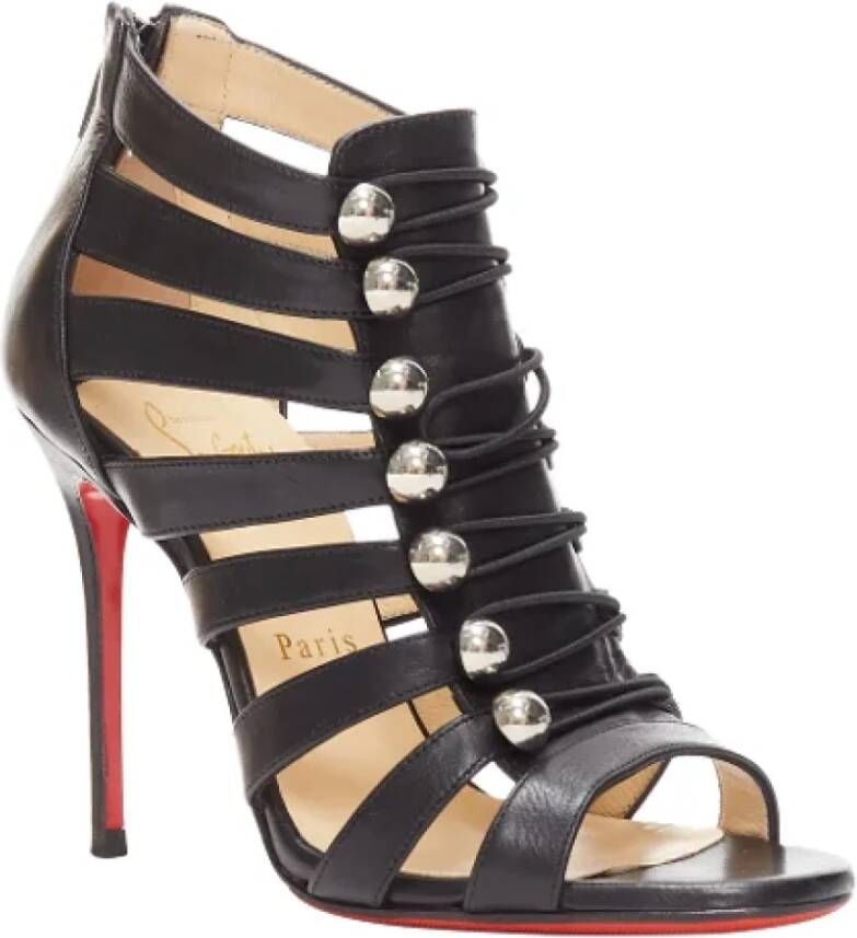 Christian Louboutin Pre-owned Leather sandals Black Dames