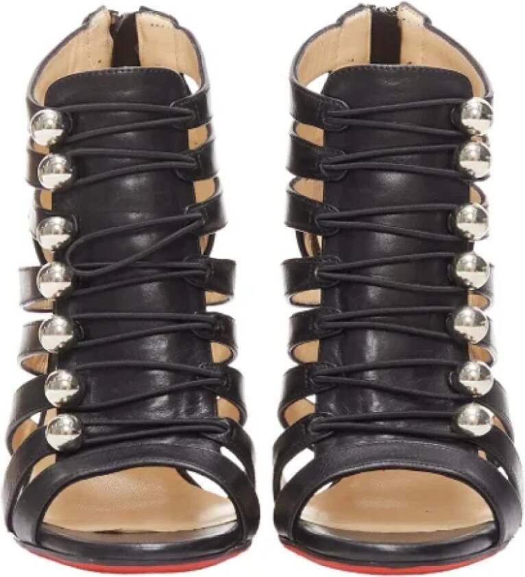 Christian Louboutin Pre-owned Leather sandals Black Dames