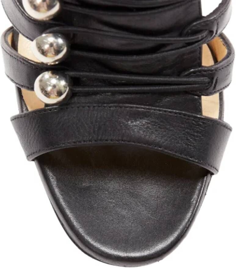 Christian Louboutin Pre-owned Leather sandals Black Dames