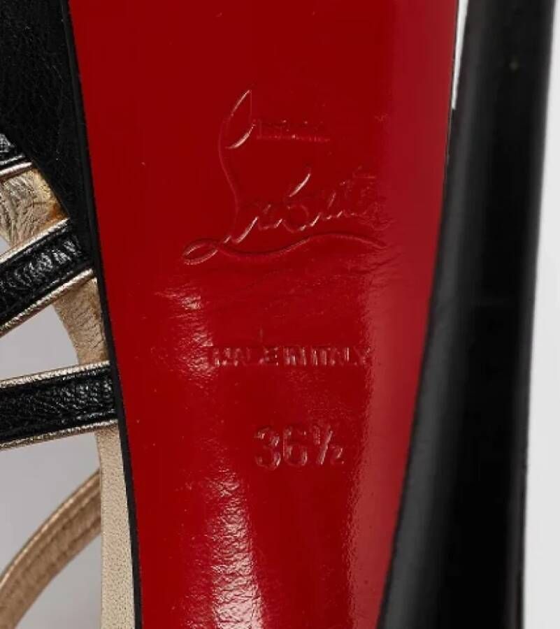 Christian Louboutin Pre-owned Leather sandals Black Dames