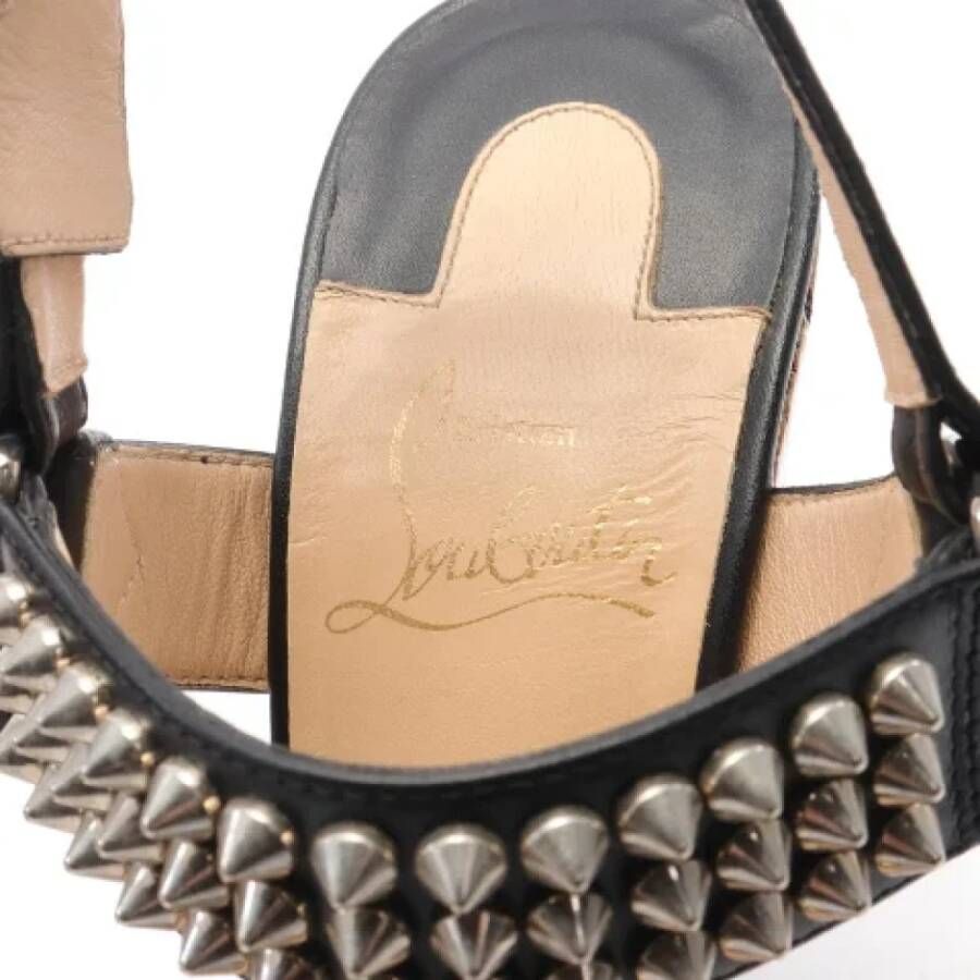 Christian Louboutin Pre-owned Leather sandals Black Dames