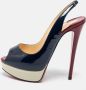 Christian Louboutin Pre-owned Leather sandals Blue Dames - Thumbnail 2