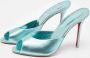 Christian Louboutin Pre-owned Leather sandals Blue Dames - Thumbnail 2