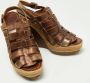 Christian Louboutin Pre-owned Leather sandals Brown Dames - Thumbnail 4