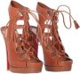 Christian Louboutin Pre-owned Leather sandals Brown Dames - Thumbnail 2