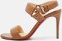 Christian Louboutin Pre-owned Leather sandals Brown Dames - Thumbnail 2