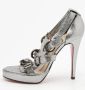 Christian Louboutin Pre-owned Leather sandals Gray Dames - Thumbnail 2