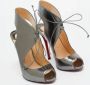 Christian Louboutin Pre-owned Leather sandals Gray Dames - Thumbnail 4