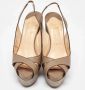 Christian Louboutin Pre-owned Leather sandals Gray Dames - Thumbnail 2