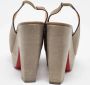 Christian Louboutin Pre-owned Leather sandals Gray Dames - Thumbnail 4