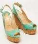 Christian Louboutin Pre-owned Leather sandals Green Dames - Thumbnail 3