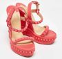 Christian Louboutin Pre-owned Leather sandals Orange Dames - Thumbnail 3