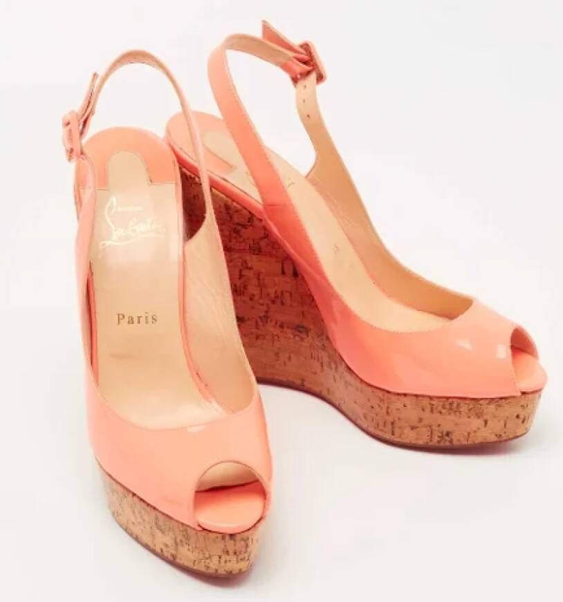 Christian Louboutin Pre-owned Leather sandals Pink Dames