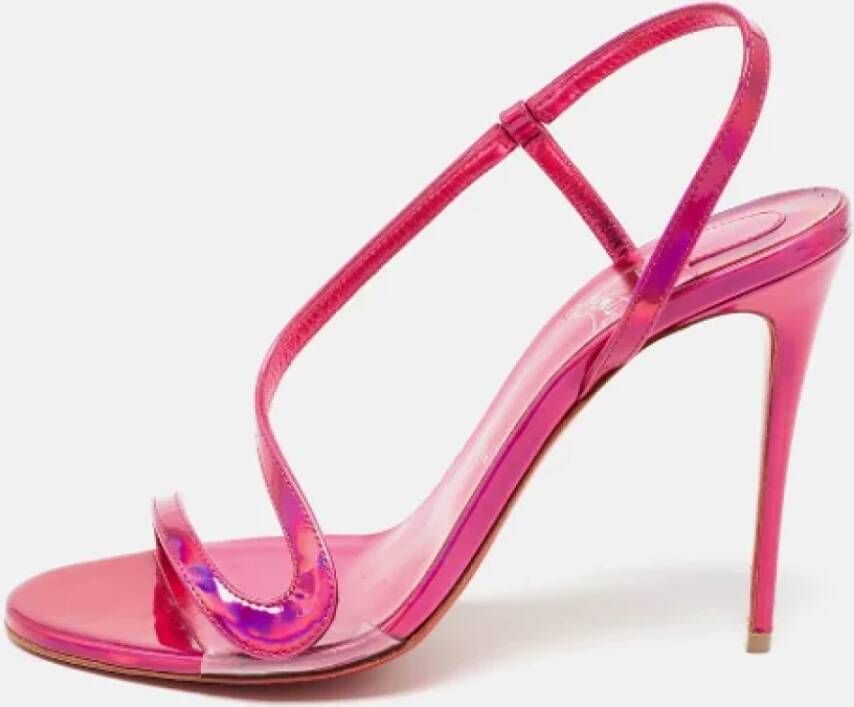 Christian Louboutin Pre-owned Leather sandals Pink Dames