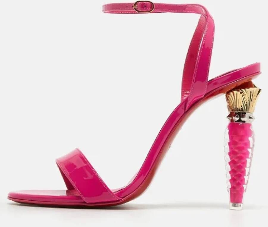 Christian Louboutin Pre-owned Leather sandals Pink Dames