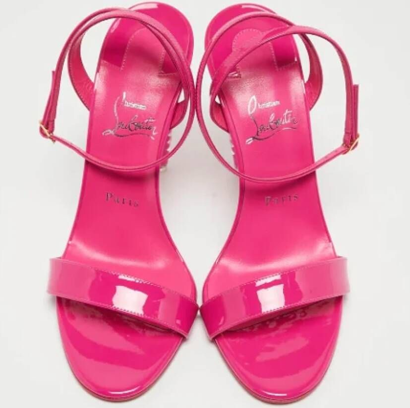 Christian Louboutin Pre-owned Leather sandals Pink Dames