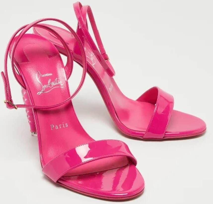 Christian Louboutin Pre-owned Leather sandals Pink Dames