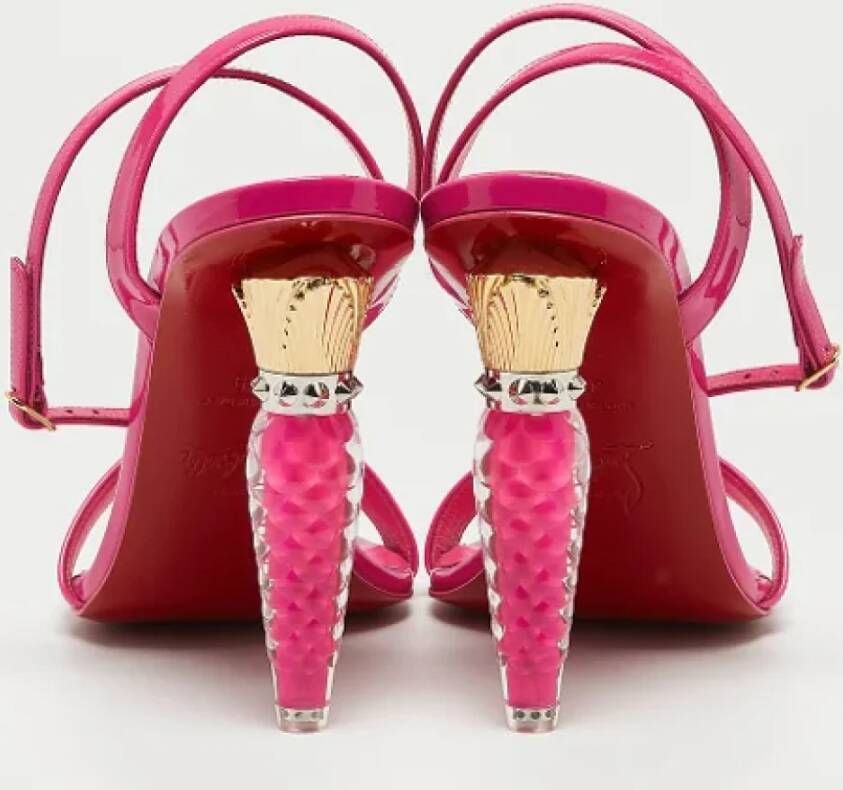 Christian Louboutin Pre-owned Leather sandals Pink Dames