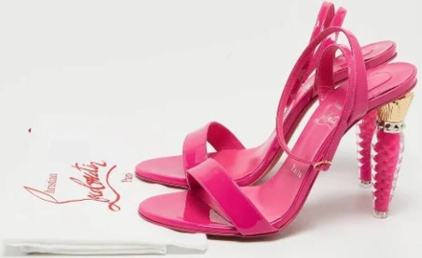 Christian Louboutin Pre-owned Leather sandals Pink Dames