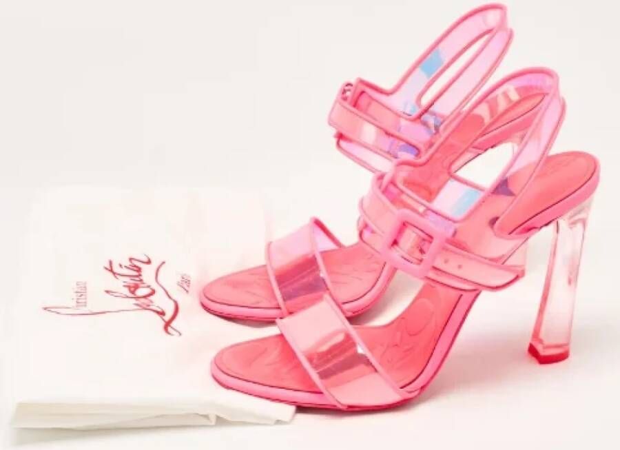 Christian Louboutin Pre-owned Leather sandals Pink Dames