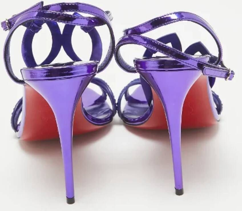 Christian Louboutin Pre-owned Leather sandals Purple Dames