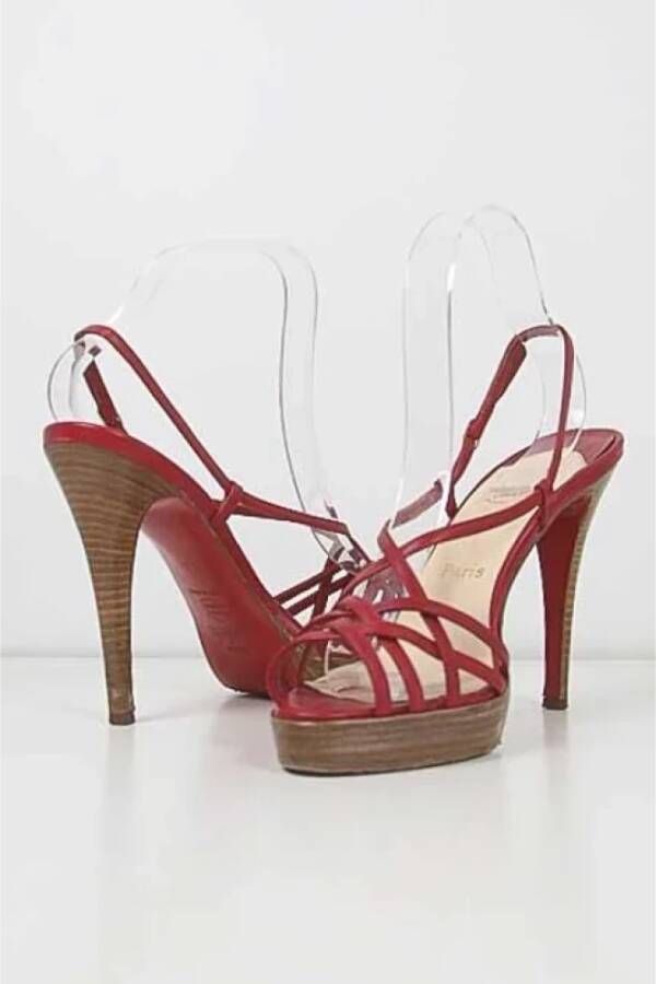 Christian Louboutin Pre-owned Leather sandals Red Dames