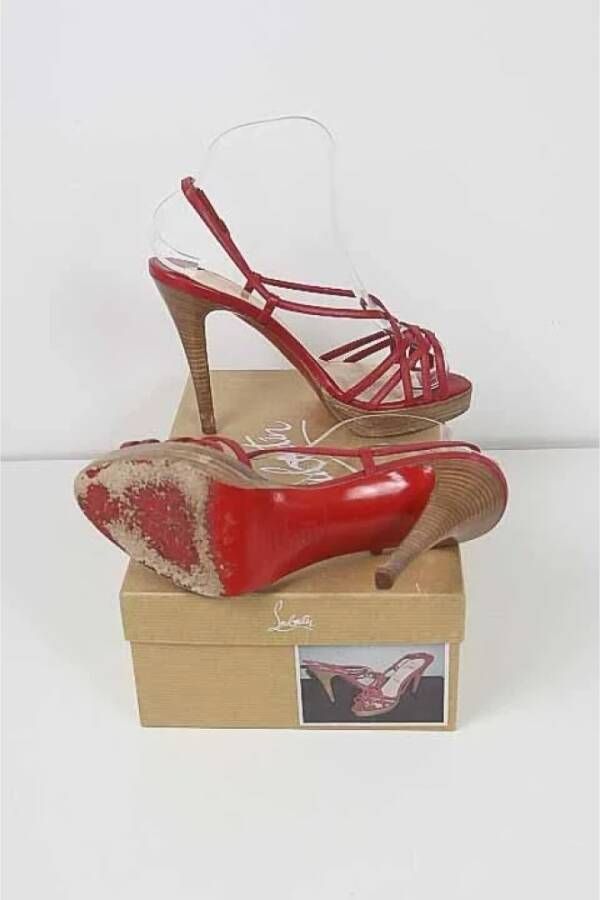 Christian Louboutin Pre-owned Leather sandals Red Dames