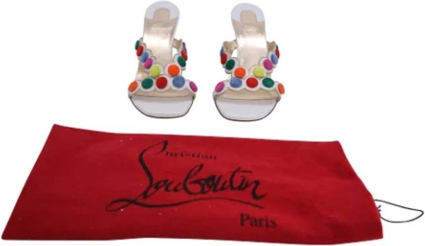 Christian Louboutin Pre-owned Leather sandals White Dames