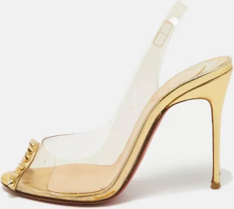 Christian Louboutin Pre-owned Leather sandals Yellow Dames