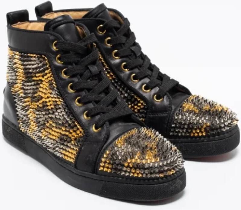 Christian Louboutin Pre-owned Leather sneakers Black Dames