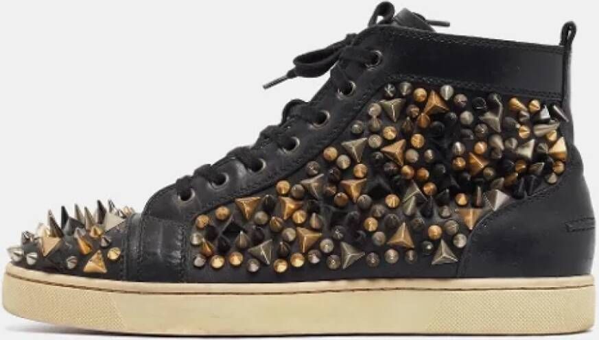 Christian Louboutin Pre-owned Leather sneakers Black Dames