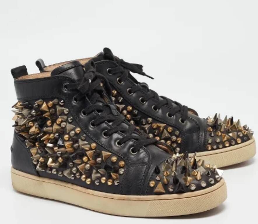 Christian Louboutin Pre-owned Leather sneakers Black Dames