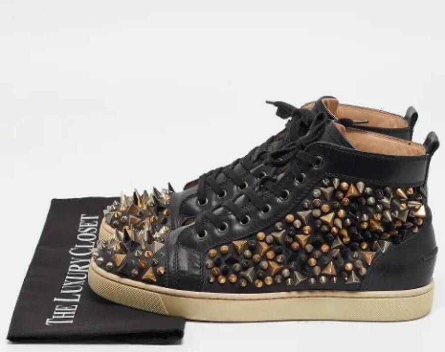 Christian Louboutin Pre-owned Leather sneakers Black Dames