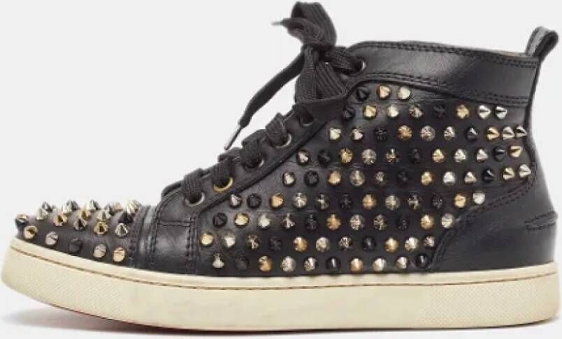 Christian Louboutin Pre-owned Leather sneakers Black Dames