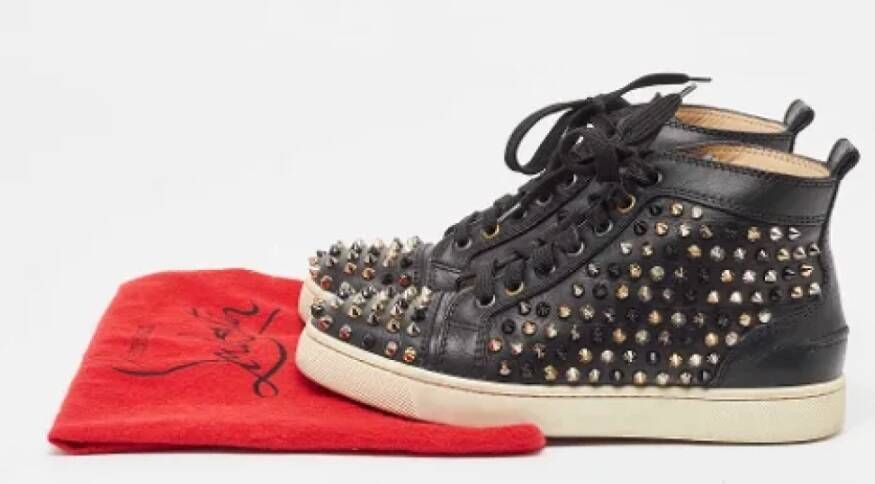 Christian Louboutin Pre-owned Leather sneakers Black Dames