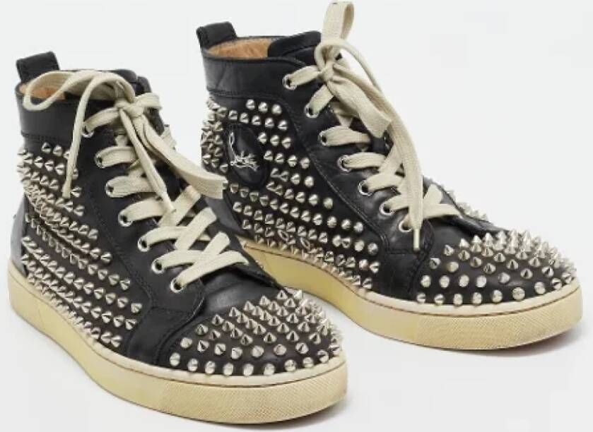 Christian Louboutin Pre-owned Leather sneakers Black Dames