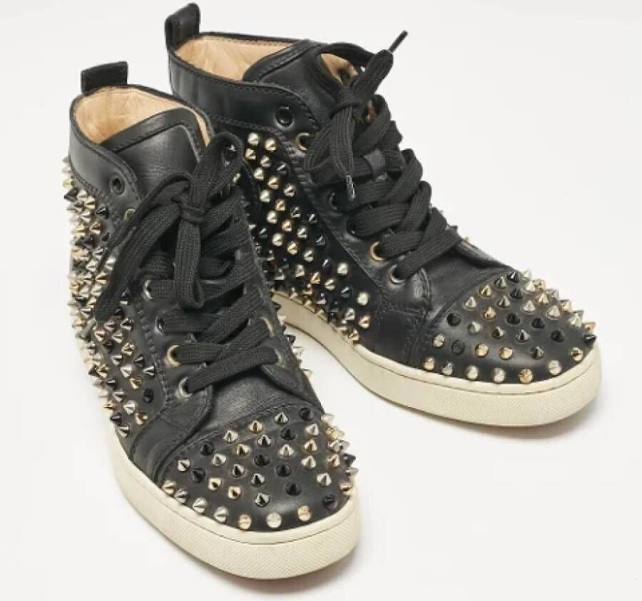 Christian Louboutin Pre-owned Leather sneakers Black Dames