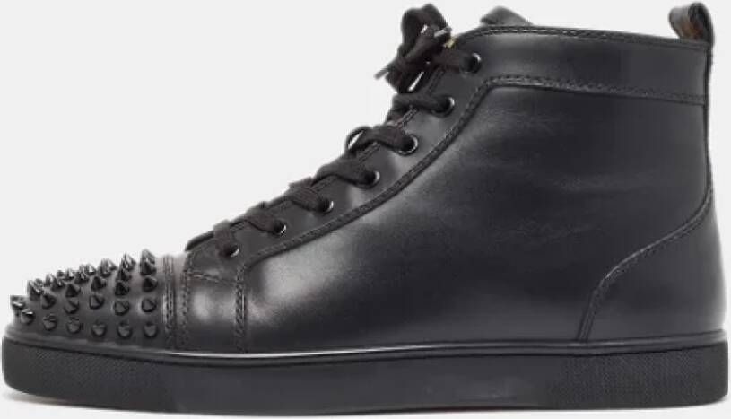 Christian Louboutin Pre-owned Leather sneakers Black Heren