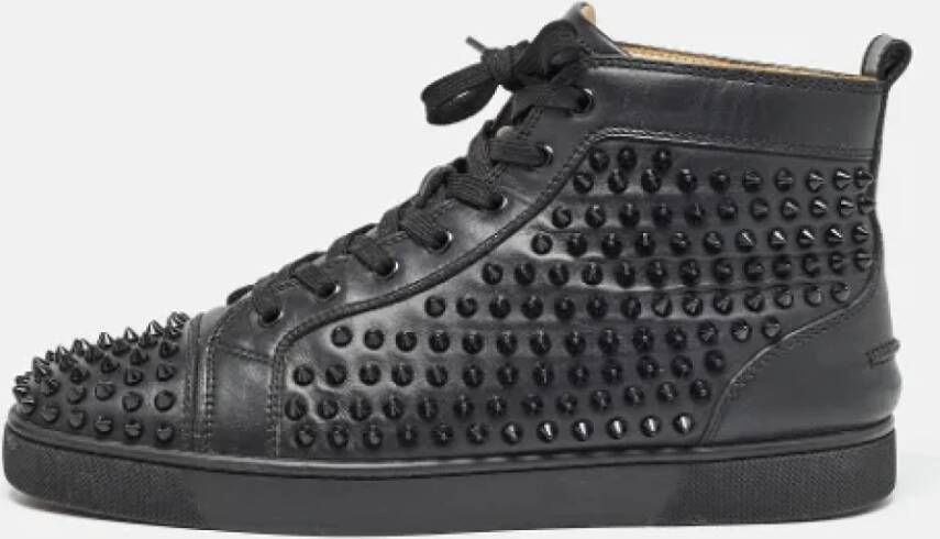 Christian Louboutin Pre-owned Leather sneakers Black Heren